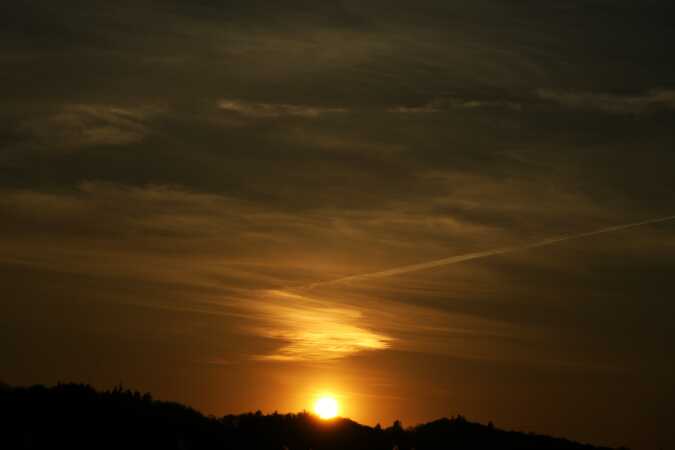 Solnedgang ved Vejle 