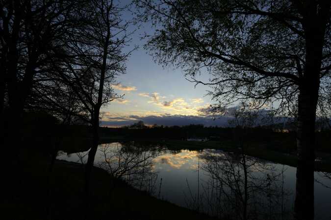 Solnedgang ved Rørbæk sø
