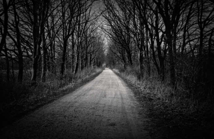 Dirt road into midnight_